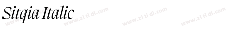 Sitqia Italic字体转换